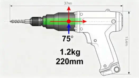 Fixed Torque Pistol Grip Air Screwdriver
