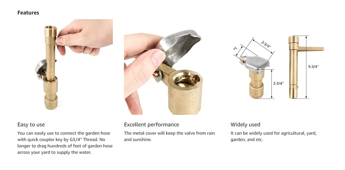 Quick brass water intake valve Detailed Image Quick brass water intake valve Detailed Image