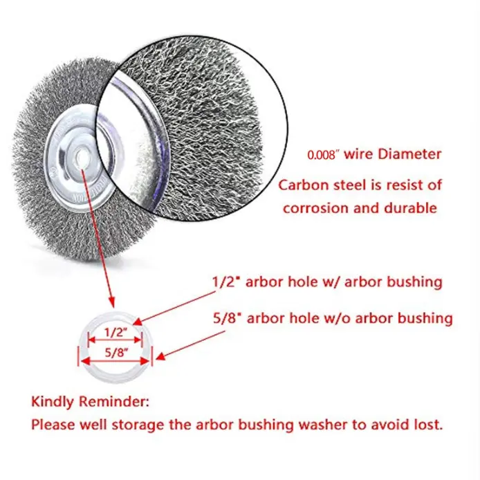 wire wheel for drill to remove rust