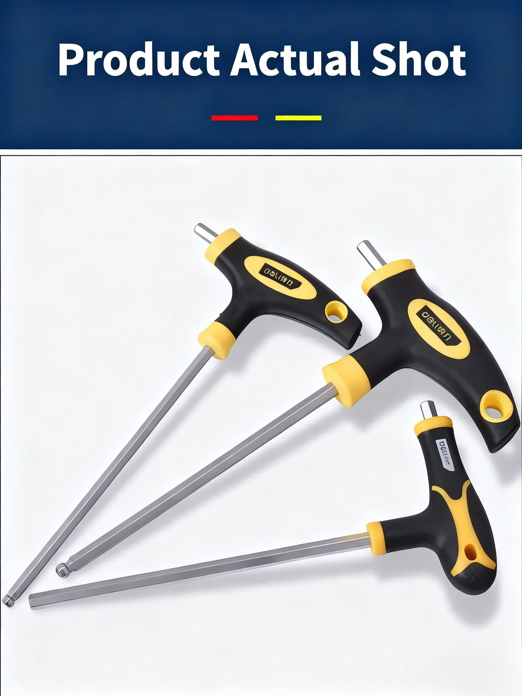 Plastic-Handle T-Type Hex Key Wrench