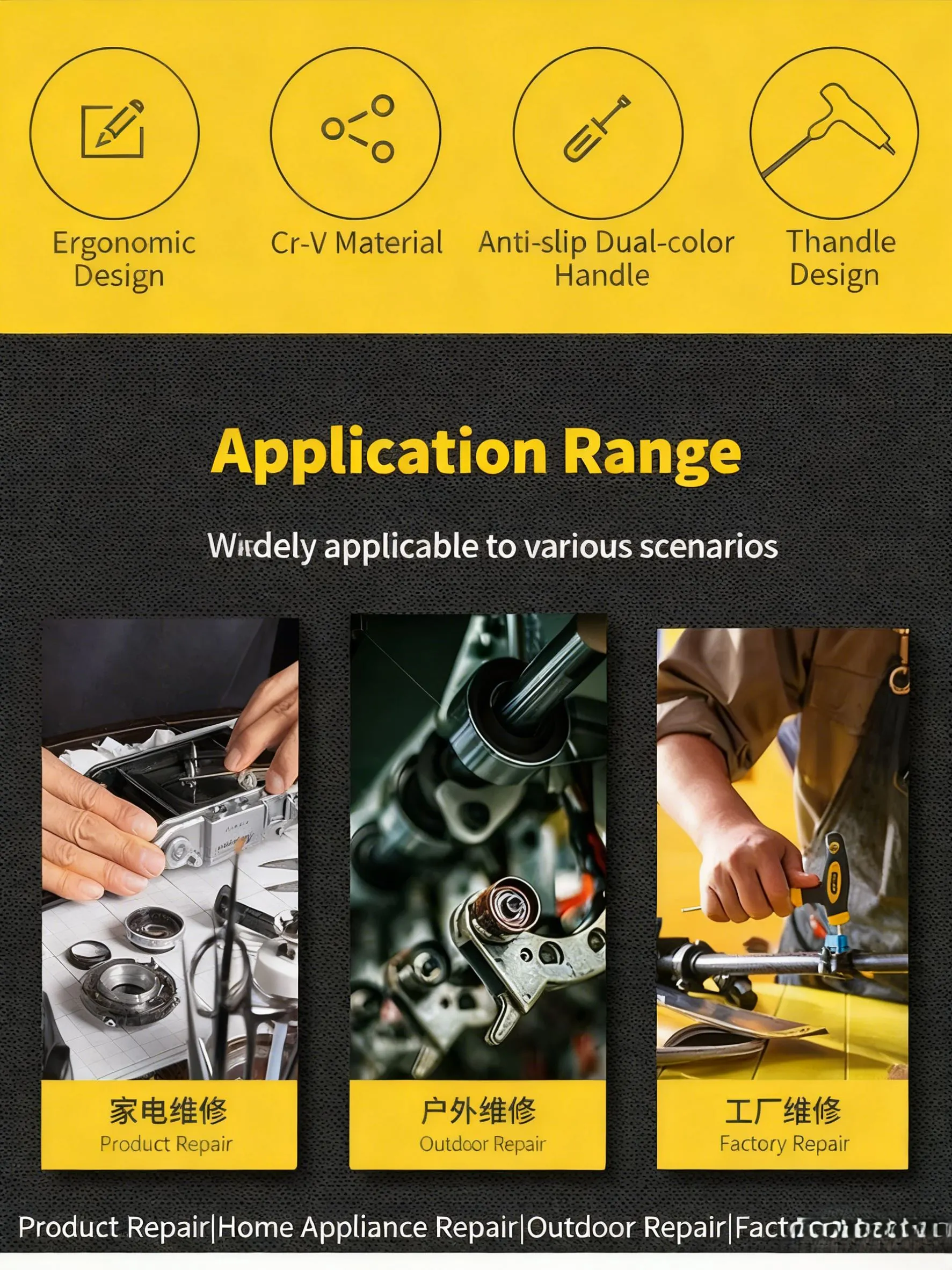 Plastic-Handle T-Type Hex Key Wrench Application