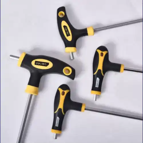 What Is the Structure of a Plastic-Handle T-Type Hex Key Wrench?