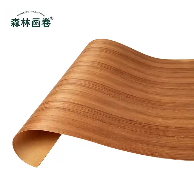 natural teak straight grain prefinished wood veneer